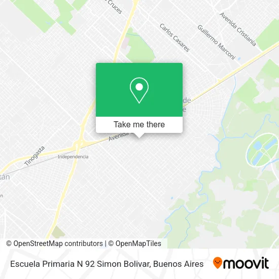 Escuela Primaria N 92 Simon Bolivar map