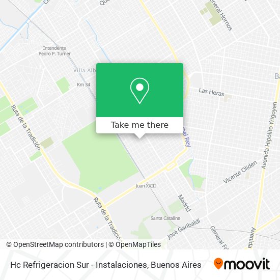 Hc Refrigeracion Sur - Instalaciones map