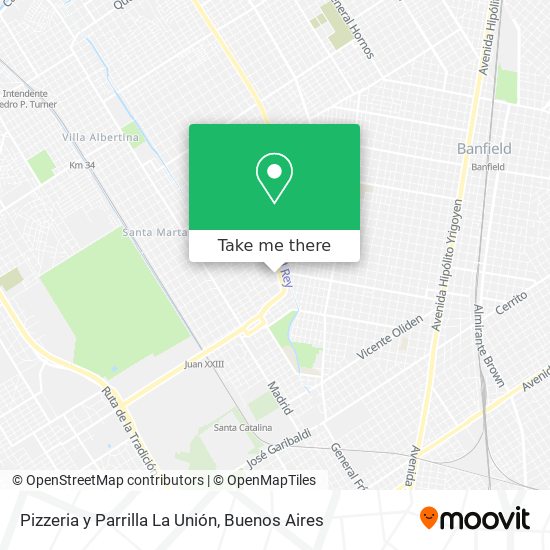 Mapa de Pizzeria y Parrilla La Unión