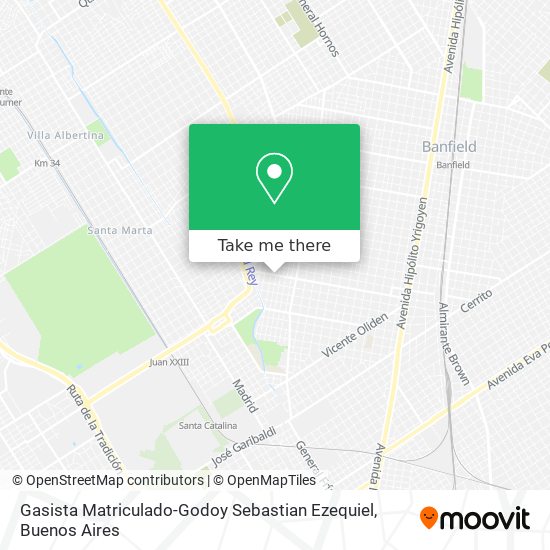 Mapa de Gasista Matriculado-Godoy Sebastian Ezequiel