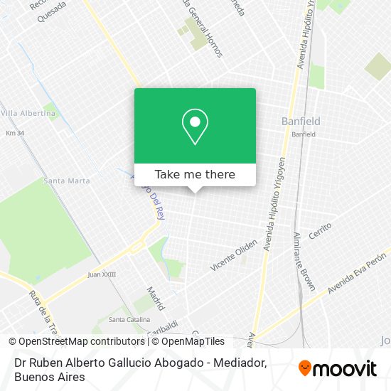 Dr Ruben Alberto Gallucio Abogado - Mediador map