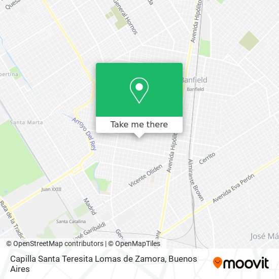 Capilla Santa Teresita Lomas de Zamora map