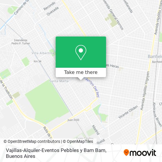 Mapa de Vajillas-Alquiler-Eventos Pebbles y Bam Bam