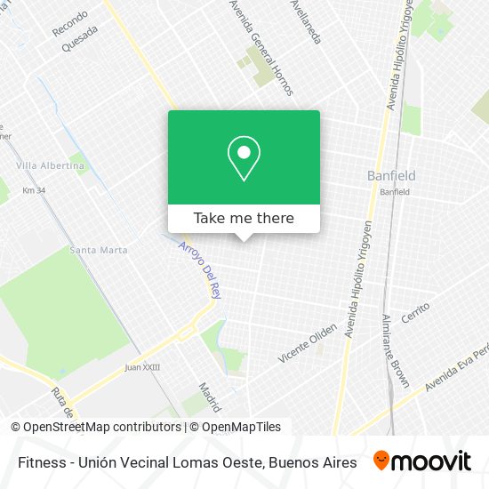 Mapa de Fitness - Unión Vecinal Lomas Oeste