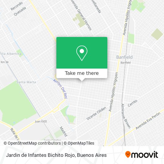 Mapa de Jardin de Infantes Bichito Rojo