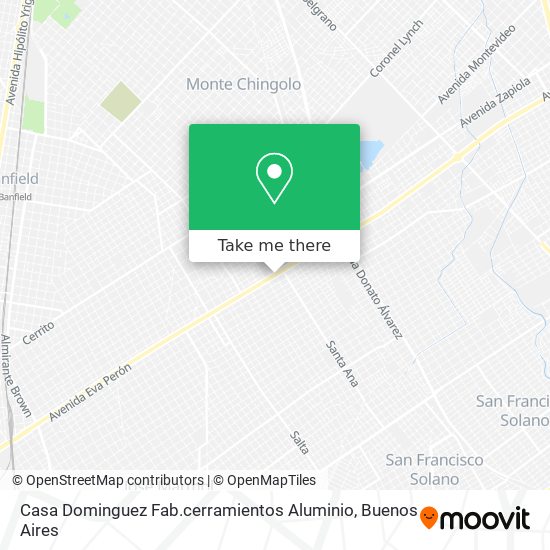 Casa Dominguez Fab.cerramientos Aluminio map