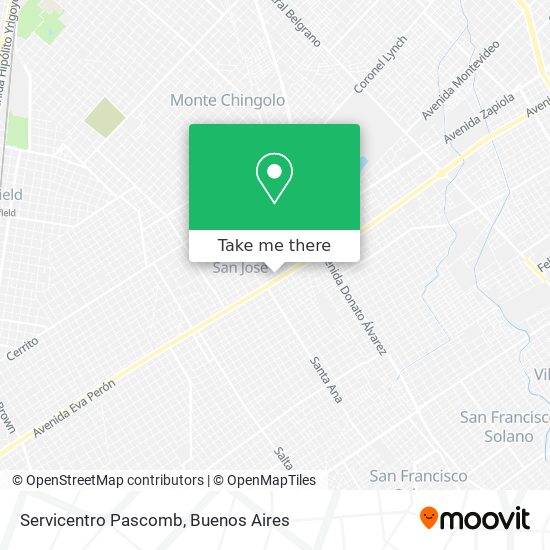 Mapa de Servicentro Pascomb