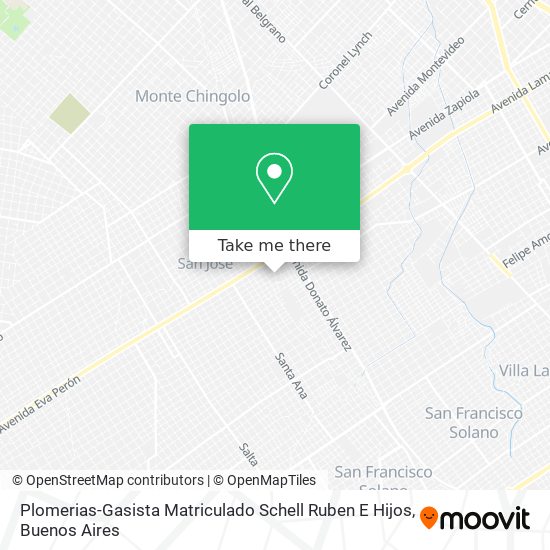 Plomerias-Gasista Matriculado Schell Ruben E Hijos map