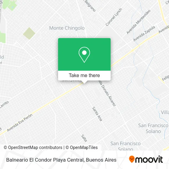 Mapa de Balneario El Condor Playa Central