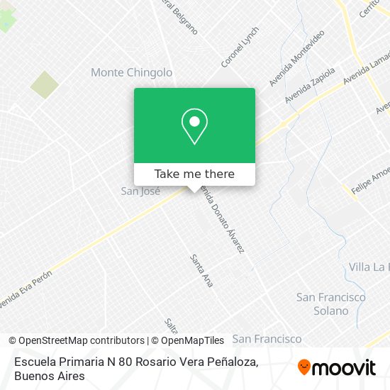 Mapa de Escuela Primaria N 80 Rosario Vera Peñaloza