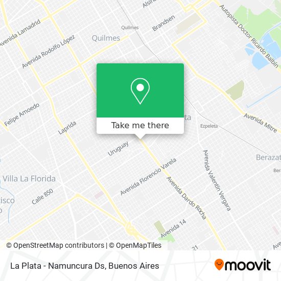 La Plata - Namuncura Ds map