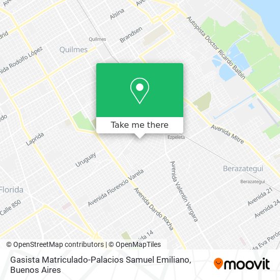 Gasista Matriculado-Palacios Samuel Emiliano map