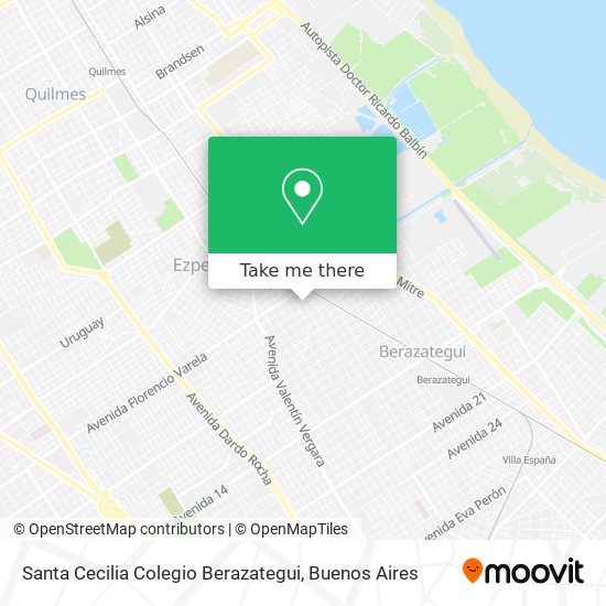 Santa Cecilia Colegio Berazategui map