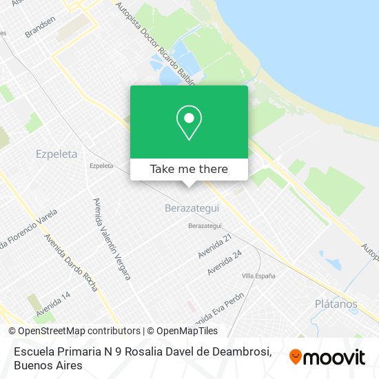 Mapa de Escuela Primaria N 9 Rosalia Davel de Deambrosi