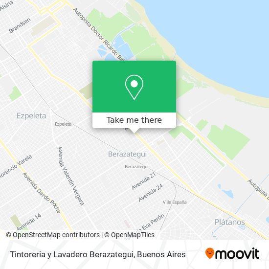 Mapa de Tintoreria y Lavadero Berazategui