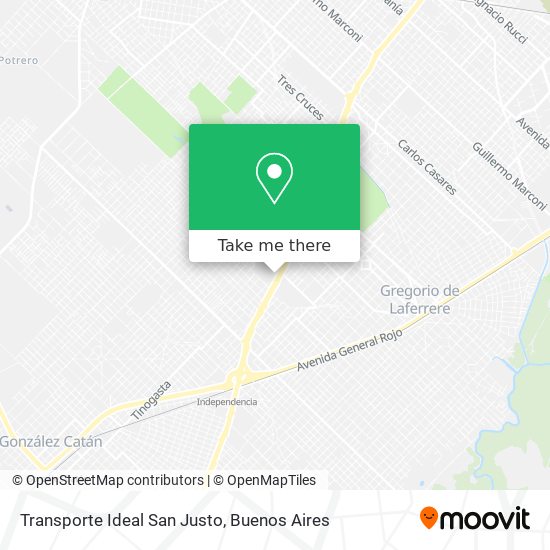 Transporte Ideal San Justo map