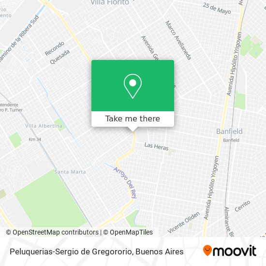 Peluquerias-Sergio de Gregororio map