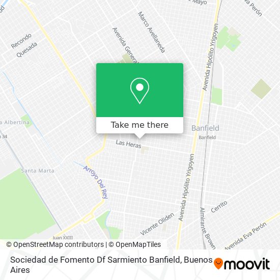 Mapa de Sociedad de Fomento Df Sarmiento Banfield