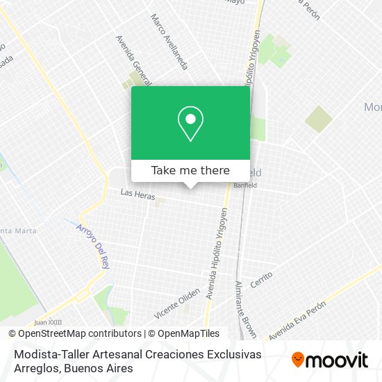 Mapa de Modista-Taller Artesanal Creaciones Exclusivas Arreglos