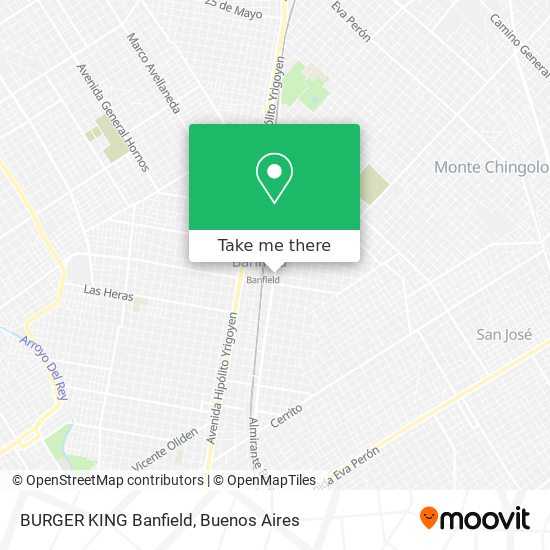 BURGER KING Banfield map