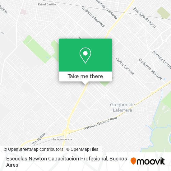 Escuelas Newton Capacitacion Profesional map