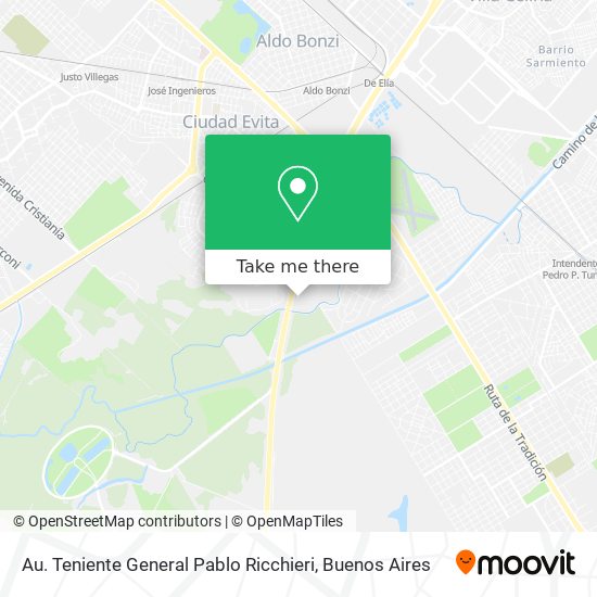 Au. Teniente General Pablo Ricchieri map
