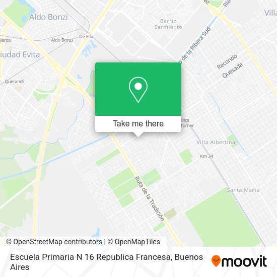 Mapa de Escuela Primaria N 16 Republica Francesa