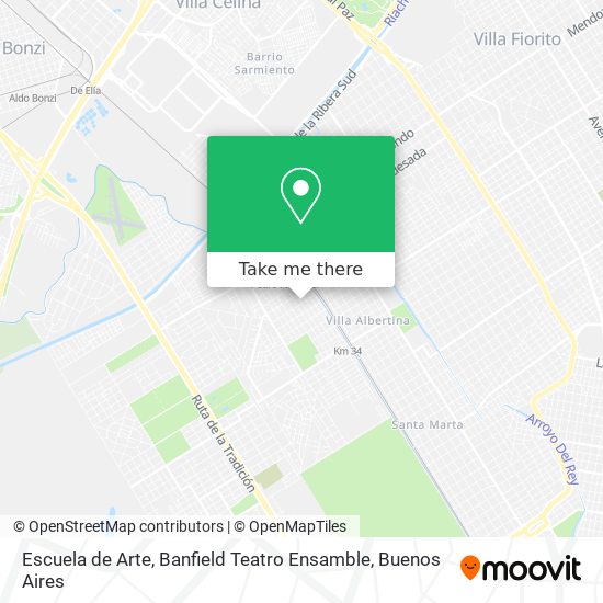 Mapa de Escuela de Arte, Banfield Teatro Ensamble