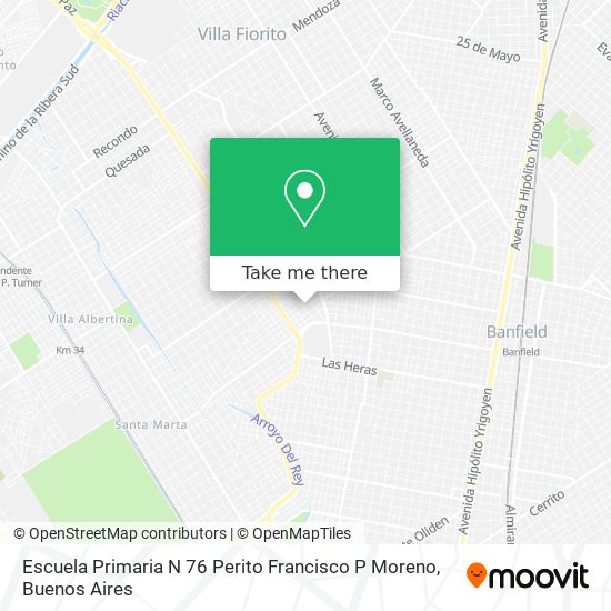 Mapa de Escuela Primaria N 76 Perito Francisco P Moreno