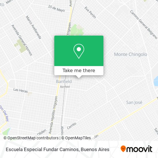 Mapa de Escuela Especial Fundar Caminos