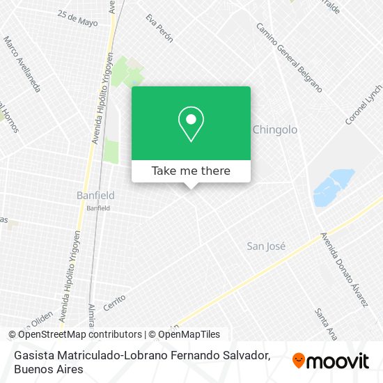 Mapa de Gasista Matriculado-Lobrano Fernando Salvador