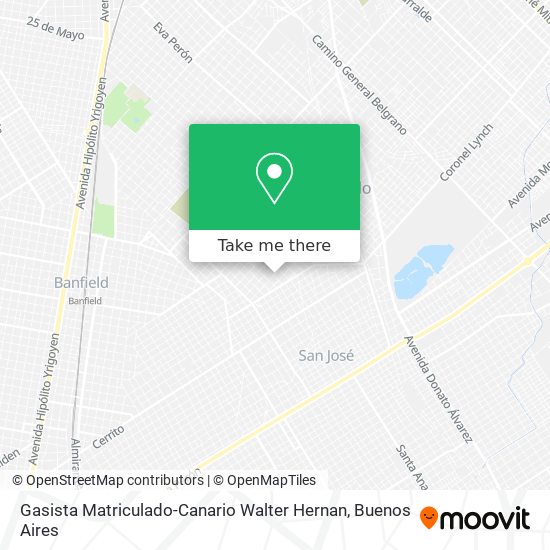 Gasista Matriculado-Canario Walter Hernan map