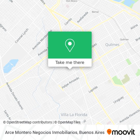 Arce Montero Negocios Inmobiliarios map