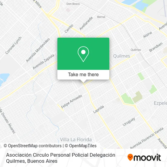 Mapa de Asociación Circulo Personal Policial Delegación Quilmes