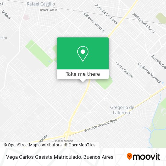 Vega Carlos Gasista Matriculado map