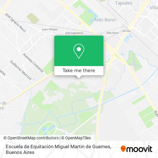 Escuela de Equitación Miguel Martin de Guemes map