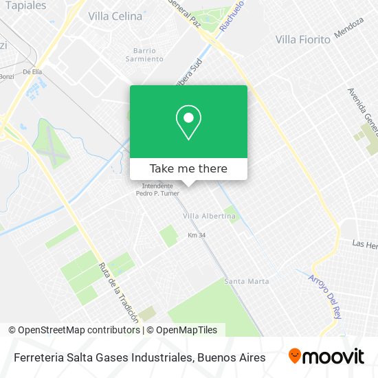 Mapa de Ferreteria Salta Gases Industriales