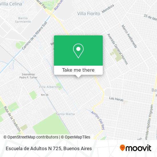 Mapa de Escuela de Adultos N 725