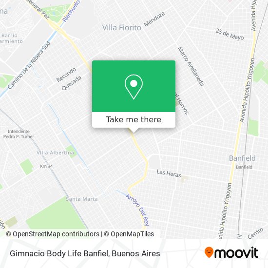 Gimnacio Body Life Banfiel map