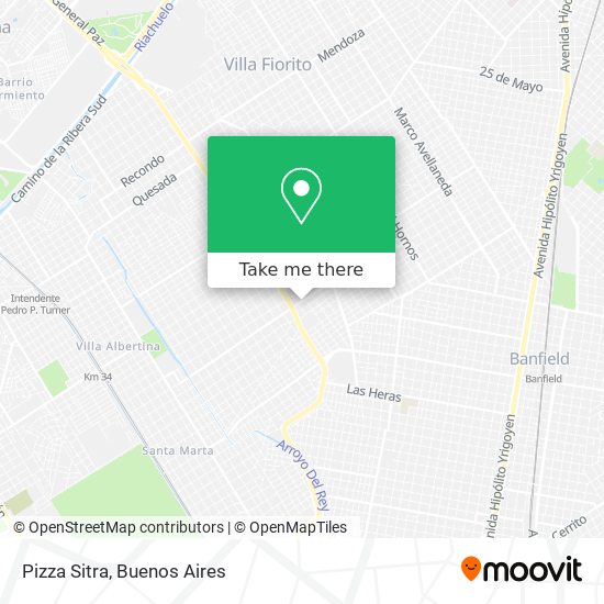 Mapa de Pizza Sitra