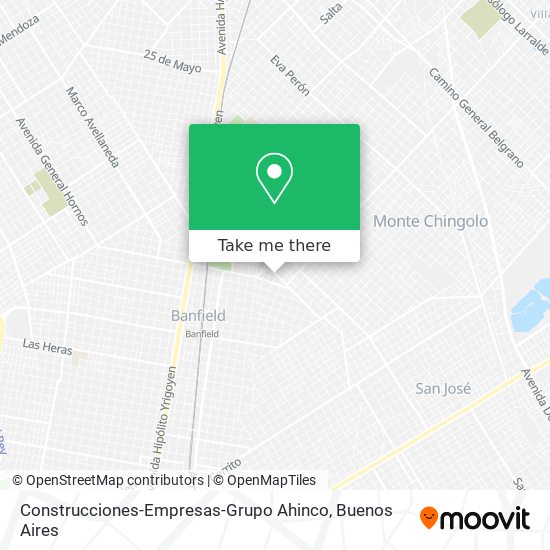 Construcciones-Empresas-Grupo Ahinco map