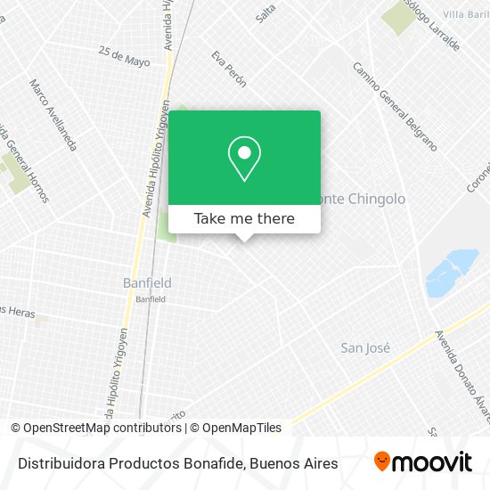 Distribuidora Productos Bonafide map