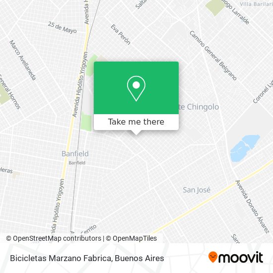 Mapa de Bicicletas Marzano Fabrica