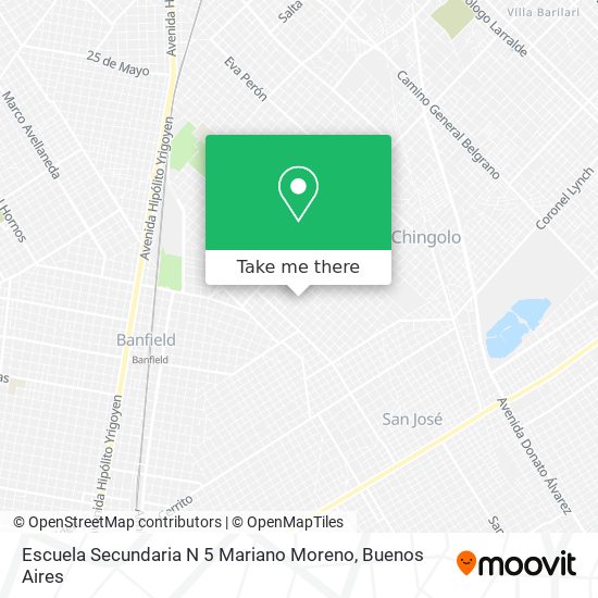 Escuela Secundaria N 5 Mariano Moreno map