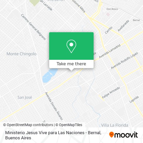 Ministerio Jesus Vive para Las Naciones - Bernal map