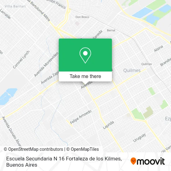 Escuela Secundaria N 16 Fortaleza de los Kilmes map
