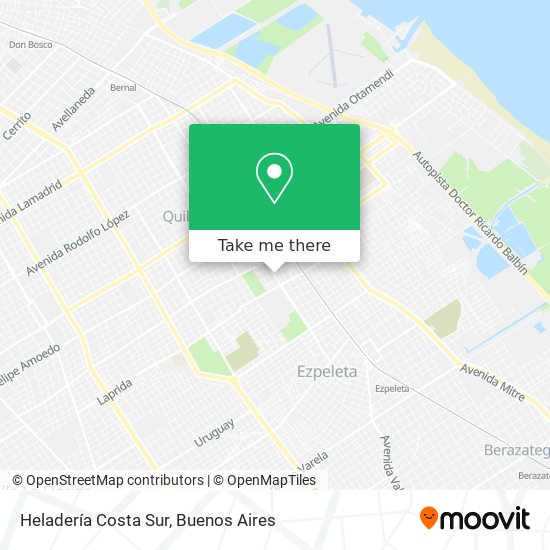 Mapa de Heladería Costa Sur