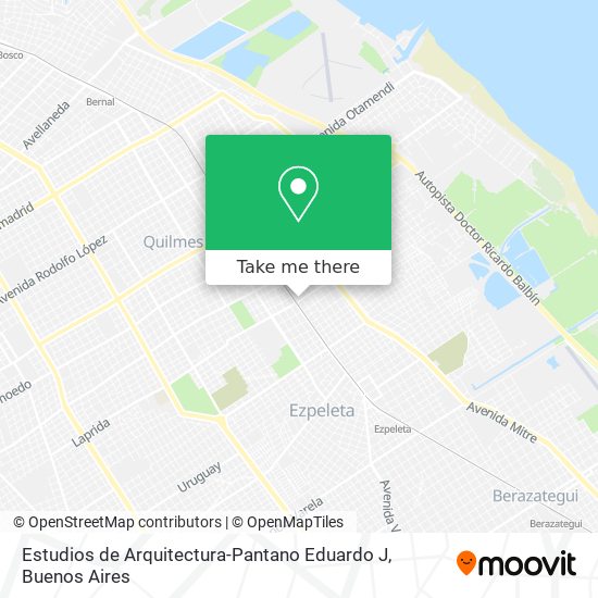 Mapa de Estudios de Arquitectura-Pantano Eduardo J