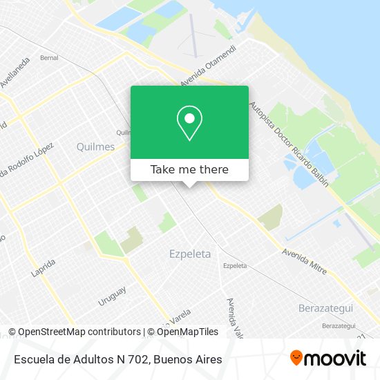 Mapa de Escuela de Adultos N 702