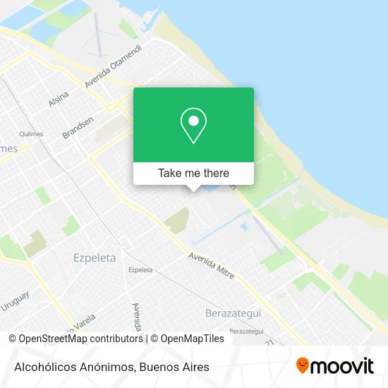 Alcohólicos Anónimos map